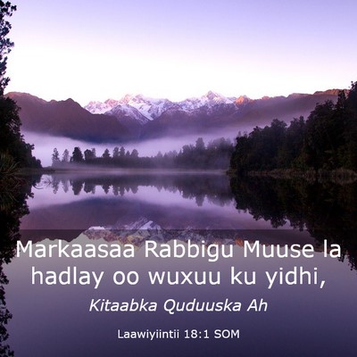 Picture 03 - Laawiyiintii 18:1 SOM - Markaasaa Rabbigu Muuse la hadlay oo wuxuu ku - Bible Verse Picture