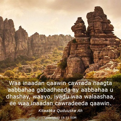 Picture 03 - Laawiyiintii 18:11 SOM - Waa inaadan qaawin cawrada naagta aabbahaa - Bible Verse Picture