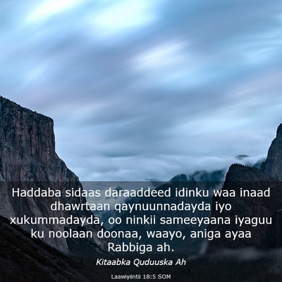 Picture 03 - Laawiyiintii 18:5 SOM - Haddaba sidaas daraaddeed idinku waa inaad - Bible Verse Picture
