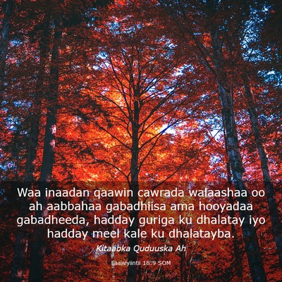 Picture 03 - Laawiyiintii 18:9 SOM - Waa inaadan qaawin cawrada walaashaa oo ah - Bible Verse Picture