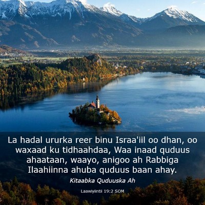 Picture 03 - Laawiyiintii 19:2 SOM - La hadal ururka reer binu Israa'iil oo dhan, oo - Bible Verse Picture
