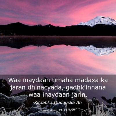 Picture 03 - Laawiyiintii 19:27 SOM - Waa inaydaan timaha madaxa ka jaran dhinacyada, - Bible Verse Picture