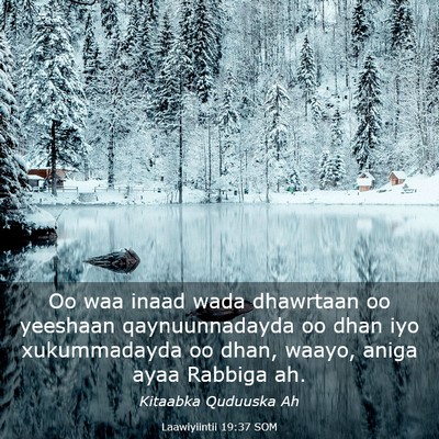 Picture 03 - Laawiyiintii 19:37 SOM - Oo waa inaad wada dhawrtaan oo yeeshaan - Bible Verse Picture