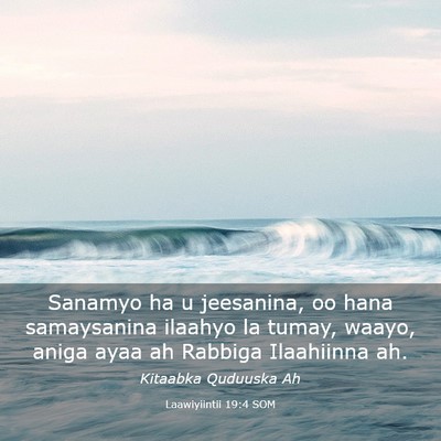 Picture 03 - Laawiyiintii 19:4 SOM - Sanamyo ha u jeesanina, oo hana samaysanina - Bible Verse Picture