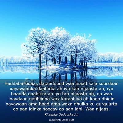 Picture 03 - Laawiyiintii 20:25 SOM - Haddaba sidaas daraaddeed waa inaad kala soocdaan - Bible Verse Picture