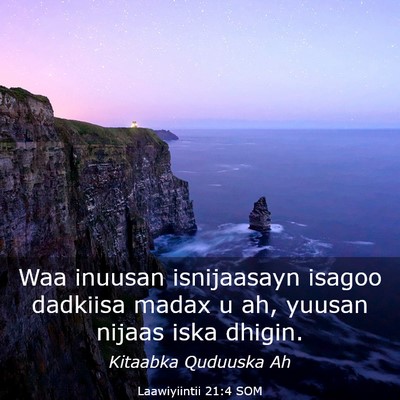 Picture 03 - Laawiyiintii 21:4 SOM - Waa inuusan isnijaasayn isagoo dadkiisa madax u - Bible Verse Picture