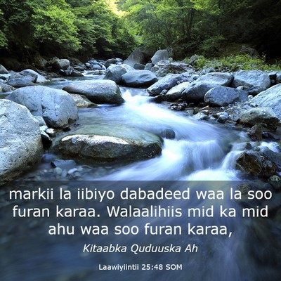 Picture 03 - Laawiyiintii 25:48 SOM - markii la iibiyo dabadeed waa la soo furan karaa. - Bible Verse Picture