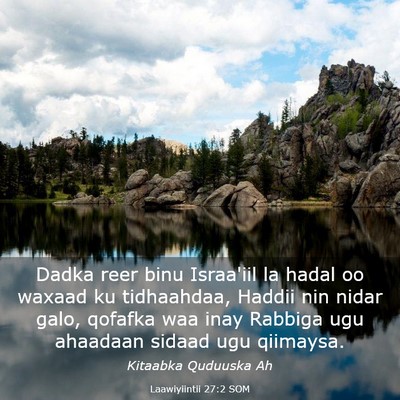 Picture 03 - Laawiyiintii 27:2 SOM - Dadka reer binu Israa'iil la hadal oo waxaad ku - Bible Verse Picture