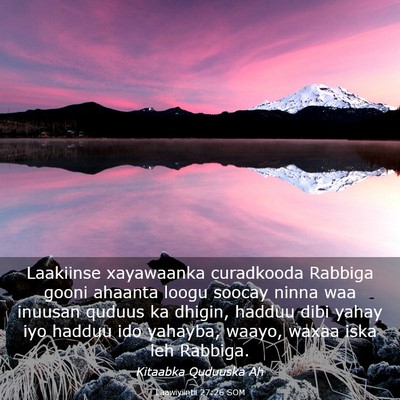 Picture 03 - Laawiyiintii 27:26 SOM - Laakiinse xayawaanka curadkooda Rabbiga gooni - Bible Verse Picture