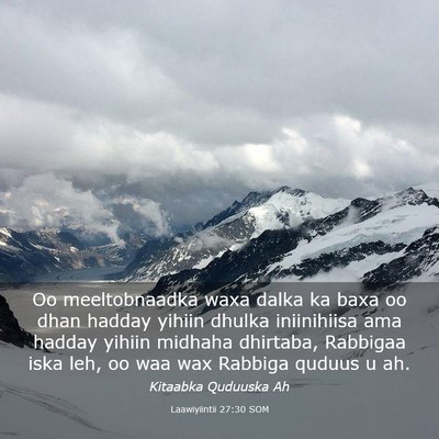 Picture 03 - Laawiyiintii 27:30 SOM - Oo meeltobnaadka waxa dalka ka baxa oo dhan - Bible Verse Picture