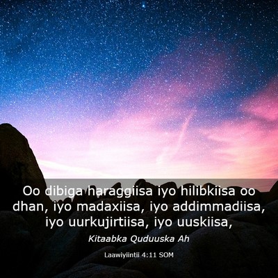 Picture 03 - Laawiyiintii 4:11 SOM - Oo dibiga haraggiisa iyo hilibkiisa oo dhan, iyo - Bible Verse Picture