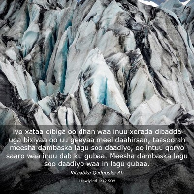 Picture 03 - Laawiyiintii 4:12 SOM - iyo xataa dibiga oo dhan waa inuu xerada dibadda - Bible Verse Picture