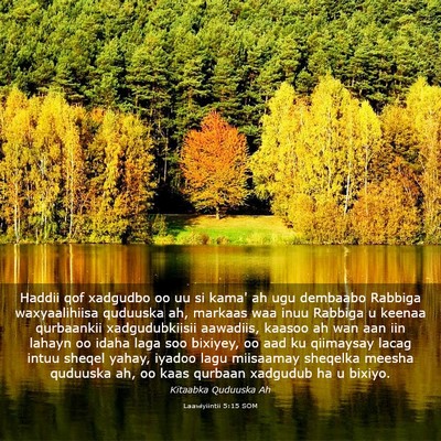 Picture 03 - Laawiyiintii 5:15 SOM - Haddii qof xadgudbo oo uu si kama' ah ugu - Bible Verse Picture