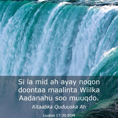 Picture 03 - Luukos 17:30 SOM - Si la mid ah ayay noqon doontaa maalinta Wiilka - Bible Verse Picture