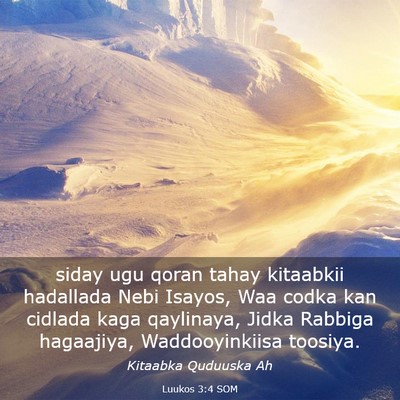 Picture 03 - Luukos 3:4 SOM - siday ugu qoran tahay kitaabkii hadallada Nebi - Bible Verse Picture