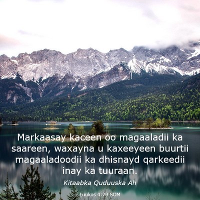 Picture 03 - Luukos 4:29 SOM - Markaasay kaceen oo magaaladii ka saareen, - Bible Verse Picture