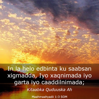 Picture 03 - Maahmaahyadii 1:3 SOM - In la helo edbinta ku saabsan xigmadda, Iyo - Bible Verse Picture