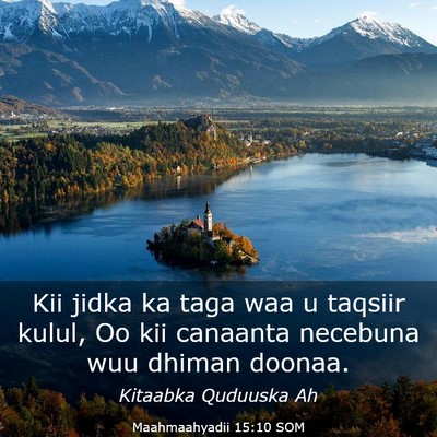 Picture 03 - Maahmaahyadii 15:10 SOM - Kii jidka ka taga waa u taqsiir kulul, Oo kii - Bible Verse Picture