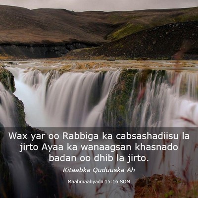 Picture 03 - Maahmaahyadii 15:16 SOM - Wax yar oo Rabbiga ka cabsashadiisu la jirto Ayaa - Bible Verse Picture