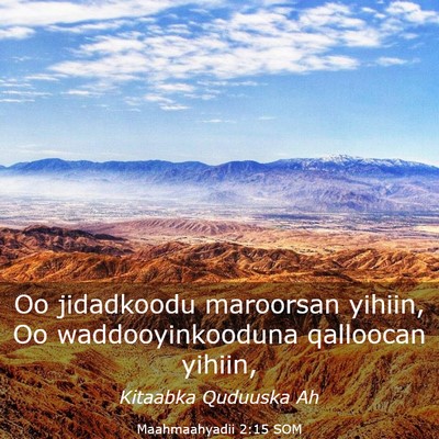 Picture 03 - Maahmaahyadii 2:15 SOM - Oo jidadkoodu maroorsan yihiin, Oo - Bible Verse Picture