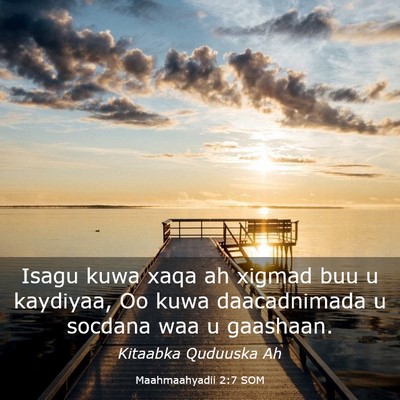 Picture 03 - Maahmaahyadii 2:7 SOM - Isagu kuwa xaqa ah xigmad buu u kaydiyaa, Oo kuwa - Bible Verse Picture