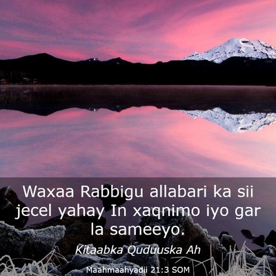 Picture 03 - Maahmaahyadii 21:3 SOM - Waxaa Rabbigu allabari ka sii jecel yahay In - Bible Verse Picture