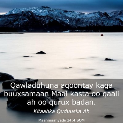 Picture 03 - Maahmaahyadii 24:4 SOM - Qawladuhuna aqoontay kaga buuxsamaan Maal kasta - Bible Verse Picture