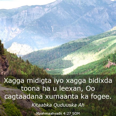 Picture 03 - Maahmaahyadii 4:27 SOM - Xagga midigta iyo xagga bidixda toona ha u - Bible Verse Picture