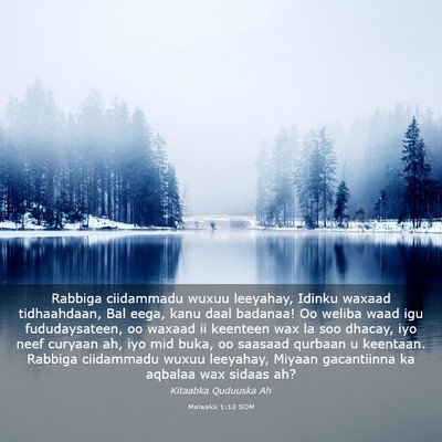 Picture 03 - Malaakii 1:13 SOM - Rabbiga ciidammadu wuxuu leeyahay, Idinku waxaad - Bible Verse Picture