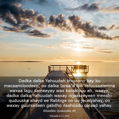 Picture 03 - Malaakii 2:11 SOM - Dadka dalka Yahuudah khiyaano bay ku - Bible Verse Picture