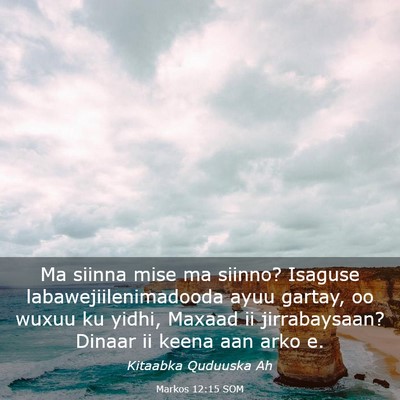 Picture 03 - Markos 12:15 SOM - Ma siinna mise ma siinno? Isaguse - Bible Verse Picture