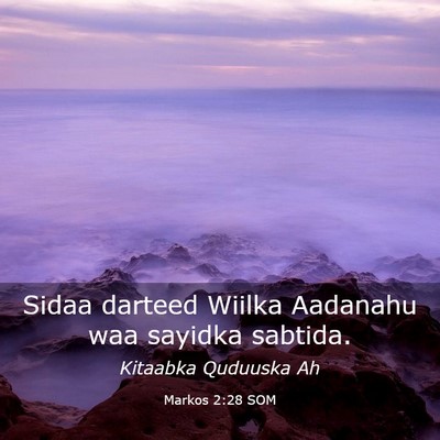 Picture 03 - Markos 2:28 SOM - Sidaa darteed Wiilka Aadanahu waa sayidka - Bible Verse Picture