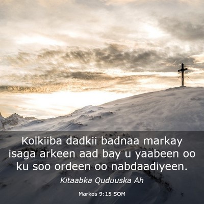Picture 03 - Markos 9:15 SOM - Kolkiiba dadkii badnaa markay isaga arkeen aad - Bible Verse Picture