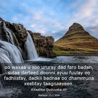 Picture 03 - Matayos 13:2 SOM - oo waxaa u soo ururay dad faro badan, sidaa - Bible Verse Picture