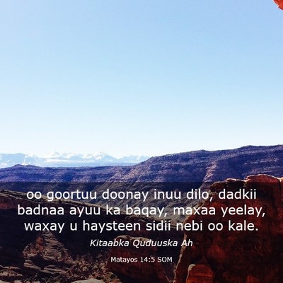 Picture 03 - Matayos 14:5 SOM - oo goortuu doonay inuu dilo, dadkii badnaa ayuu - Bible Verse Picture