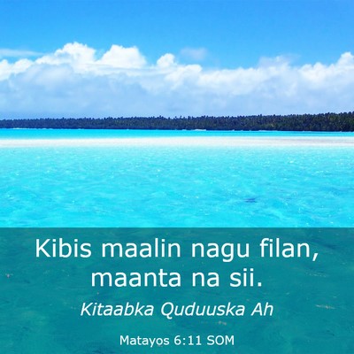 Picture 03 - Matayos 6:11 SOM - Kibis maalin nagu filan, maanta na - Bible Verse Picture