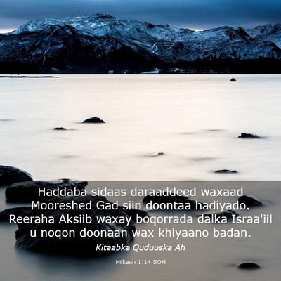 Picture 03 - Miikaah 1:14 SOM - Haddaba sidaas daraaddeed waxaad Mooreshed Gad - Bible Verse Picture