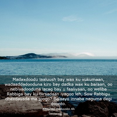 Picture 03 - Miikaah 3:11 SOM - Madaxdoodu laaluush bay wax ku xukumaan, - Bible Verse Picture