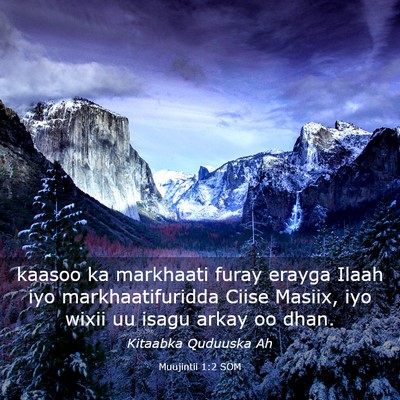 Picture 03 - Muujintii 1:2 SOM - kaasoo ka markhaati furay erayga Ilaah iyo - Bible Verse Picture