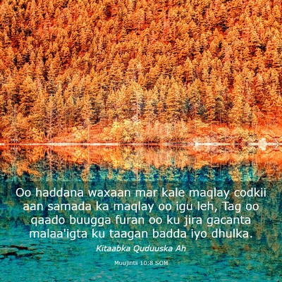Picture 03 - Muujintii 10:8 SOM - Oo haddana waxaan mar kale maqlay codkii aan - Bible Verse Picture