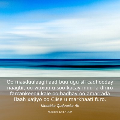 Picture 03 - Muujintii 12:17 SOM - Oo masduulaagii aad buu ugu sii cadhooday - Bible Verse Picture