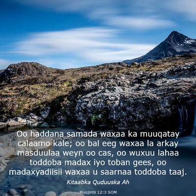 Picture 03 - Muujintii 12:3 SOM - Oo haddana samada waxaa ka muuqatay calaamo kale; - Bible Verse Picture