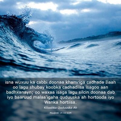 Picture 03 - Muujintii 14:10 SOM - isna wuxuu ka cabbi doonaa khamriga cadhada Ilaah - Bible Verse Picture