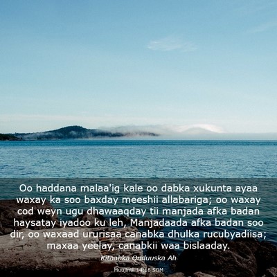 Picture 03 - Muujintii 14:18 SOM - Oo haddana malaa'ig kale oo dabka xukunta ayaa - Bible Verse Picture