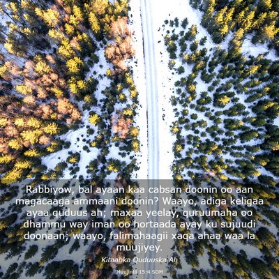 Picture 03 - Muujintii 15:4 SOM - Rabbiyow, bal ayaan kaa cabsan doonin oo aan - Bible Verse Picture