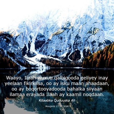 Picture 03 - Muujintii 17:17 SOM - Waayo, Ilaah wuxuu qalbigooda geliyey inay - Bible Verse Picture