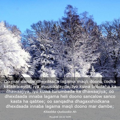 Picture 03 - Muujintii 18:22 SOM - Oo mar dambe dhexdaada lagama maqli doono codka - Bible Verse Picture