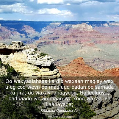 Picture 03 - Muujintii 19:1 SOM - Oo waxyaalahaas ka dib waxaan maqlay wax u eg cod - Bible Verse Picture