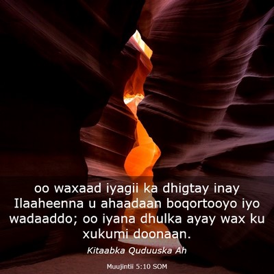 Picture 03 - Muujintii 5:10 SOM - oo waxaad iyagii ka dhigtay inay Ilaaheenna u - Bible Verse Picture