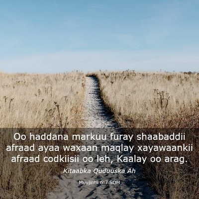 Picture 03 - Muujintii 6:7 SOM - Oo haddana markuu furay shaabaddii afraad ayaa - Bible Verse Picture
